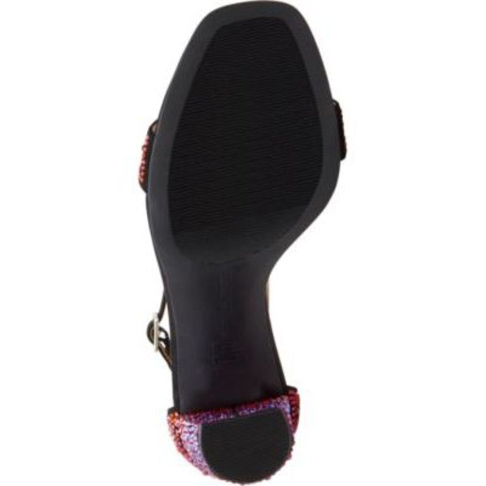 INC Womens Black Padded Rhinestone Lexini Square Toe Block Heel Sandals 6 M - Picture 4 of 4